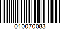 Barcode for 010070083