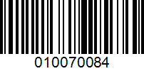 Barcode for 010070084