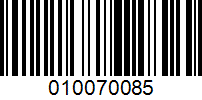 Barcode for 010070085