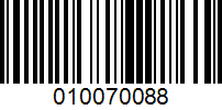 Barcode for 010070088