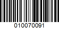 Barcode for 010070091