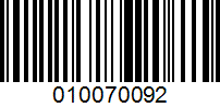 Barcode for 010070092