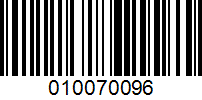 Barcode for 010070096