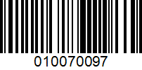 Barcode for 010070097