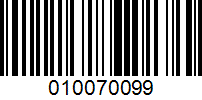 Barcode for 010070099