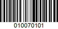 Barcode for 010070101