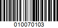 Barcode for 010070103