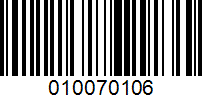 Barcode for 010070106