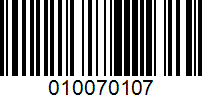 Barcode for 010070107