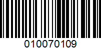 Barcode for 010070109