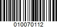 Barcode for 010070112