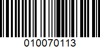 Barcode for 010070113