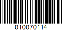 Barcode for 010070114