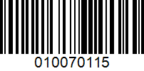 Barcode for 010070115