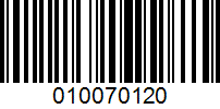 Barcode for 010070120