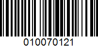 Barcode for 010070121