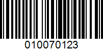 Barcode for 010070123