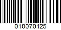 Barcode for 010070125