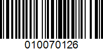 Barcode for 010070126