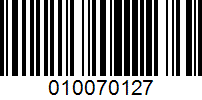 Barcode for 010070127