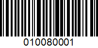 Barcode for 010080001