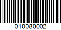 Barcode for 010080002