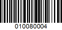 Barcode for 010080004