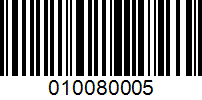 Barcode for 010080005