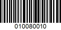 Barcode for 010080010