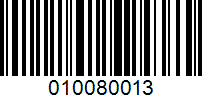 Barcode for 010080013