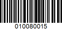 Barcode for 010080015