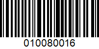 Barcode for 010080016