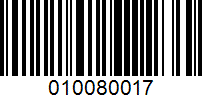 Barcode for 010080017