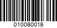 Barcode for 010080018