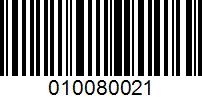 Barcode for 010080021