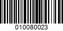 Barcode for 010080023