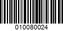 Barcode for 010080024