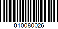 Barcode for 010080026