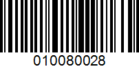 Barcode for 010080028
