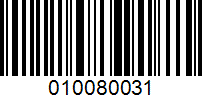 Barcode for 010080031