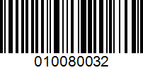 Barcode for 010080032