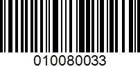 Barcode for 010080033