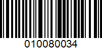 Barcode for 010080034