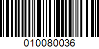 Barcode for 010080036