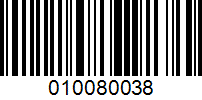 Barcode for 010080038