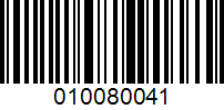 Barcode for 010080041