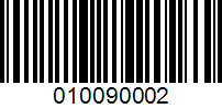 Barcode for 010090002