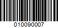 Barcode for 010090007