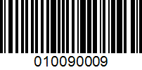 Barcode for 010090009