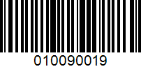 Barcode for 010090019